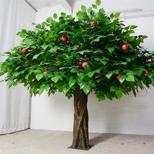 仿真柠檬树大型室内仿生树假林檬树景观工程造景果树人工造柠檬树