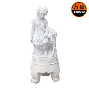 汉白玉四季 雕像大理石材质西方人物雕塑别墅庭院酒店落地摆件 欧式