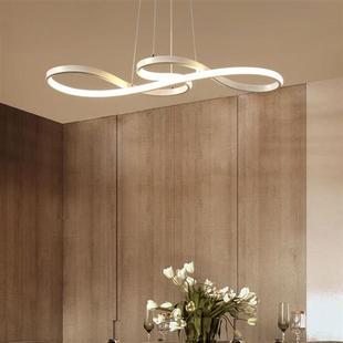 LED餐厅吊灯简约大气北欧灯具创意个性 艺术卧室客厅异型灯饰