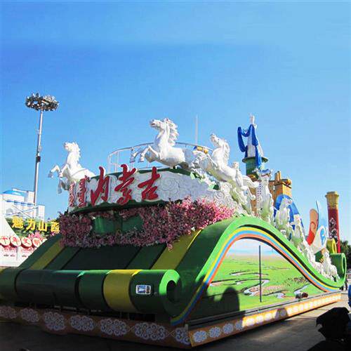 彩绘巡游花车玻璃钢彩车游乐园房地产售楼宣表演巡游花车款式制作