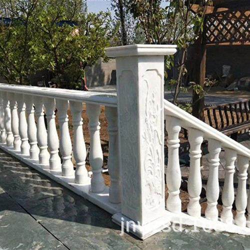 汉白玉宝瓶柱石栏杆厂阳台花瓶柱石雕栏杆造价美观耐用恒旺
