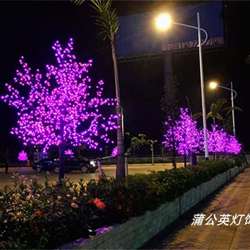 led发光树灯仿真樱花树灯景观庭院灯花园坪灯户外防水装饰彩灯