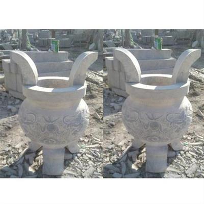 青石石雕仿古花盆制造厂墓地做旧石香桌价格石刻供桌香案图片