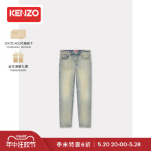 季 KENZO24春夏新品 男士 版 型休闲直筒牛仔裤 修身 末折扣