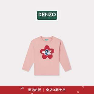 KENZO 25秋冬新品 童装 T恤衫 首降 花朵图案圆领长袖 新年 新品
