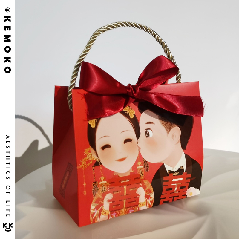 结婚喜糖盒子2020新款婚庆欧式礼盒装创意喜糖袋糖果包装盒礼品盒
