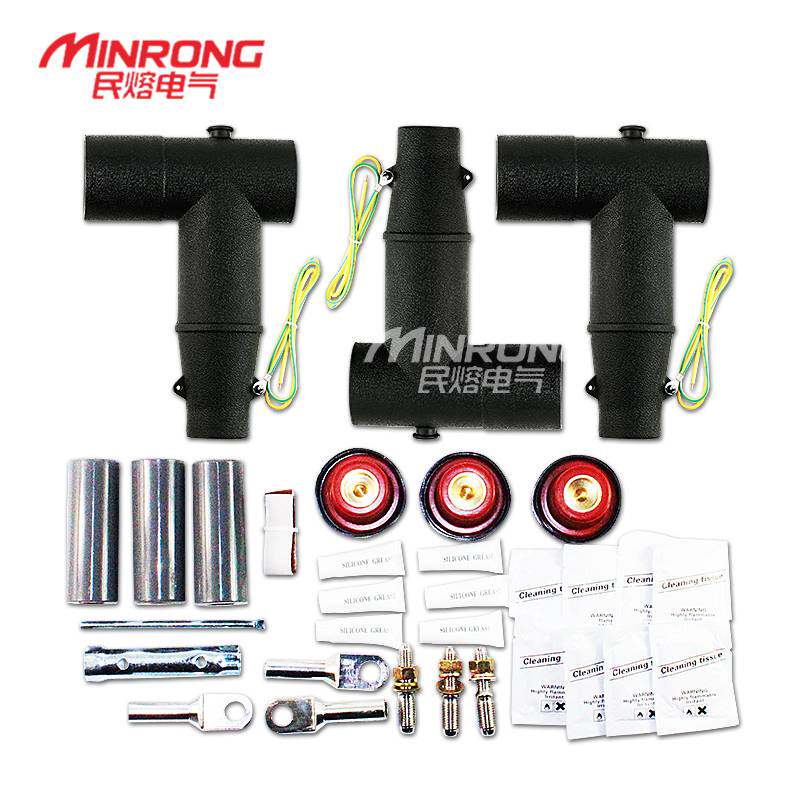 10-15欧式电缆前插头25-400平方型插拔头电缆分支箱前接头