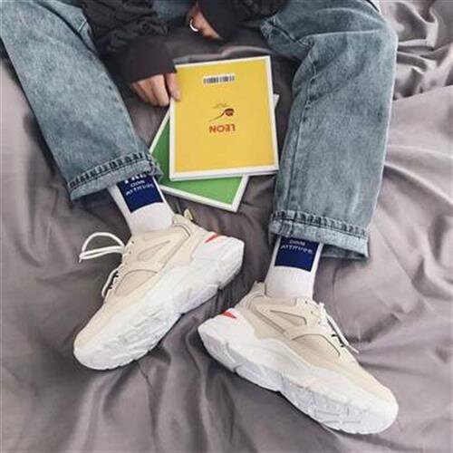 华仔穿搭2020男鞋韩版老爹鞋子帅气运动休闲鞋潮单鞋拼色日常