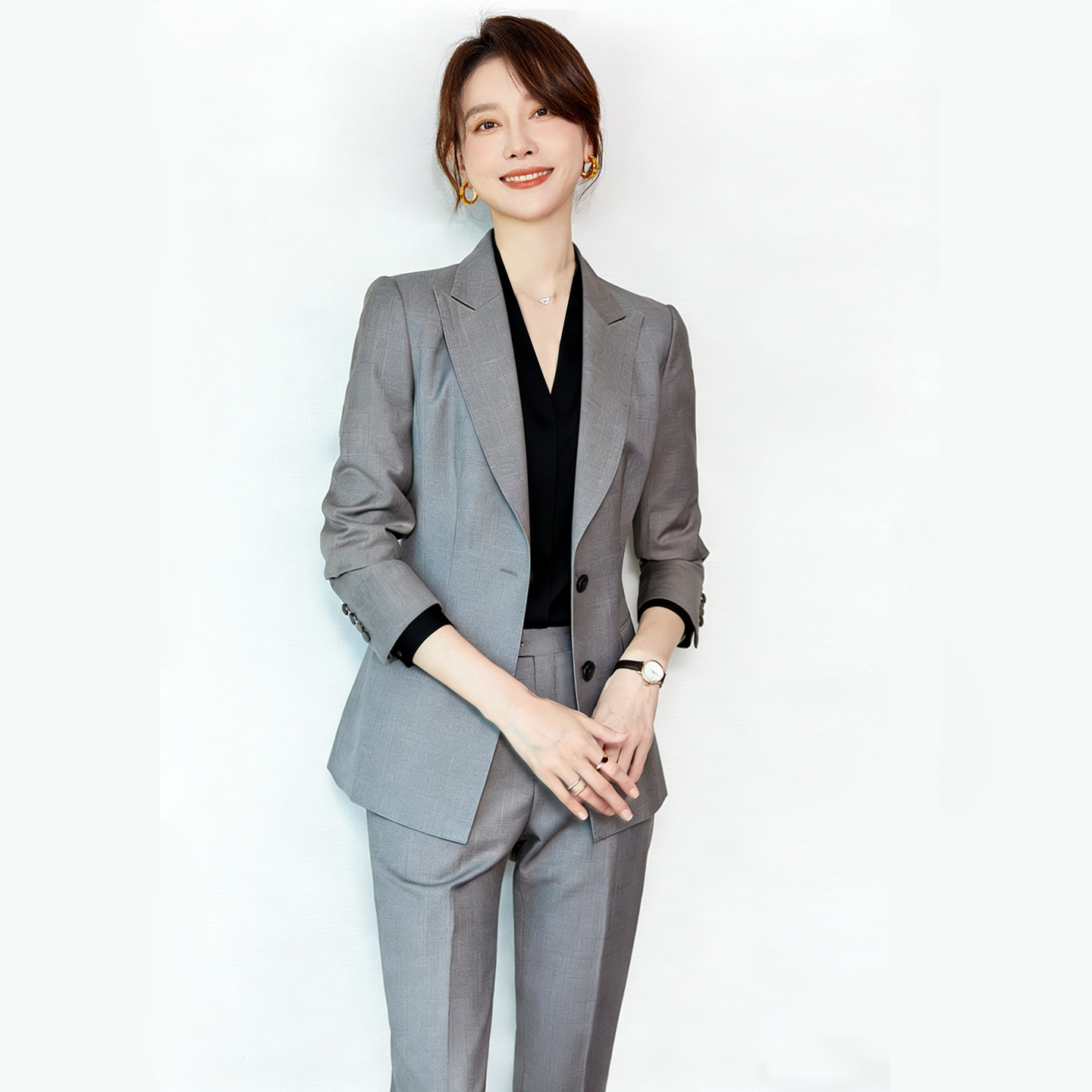 单件西装女职业正装工作服女高端美容院西装套装售楼部工作服女