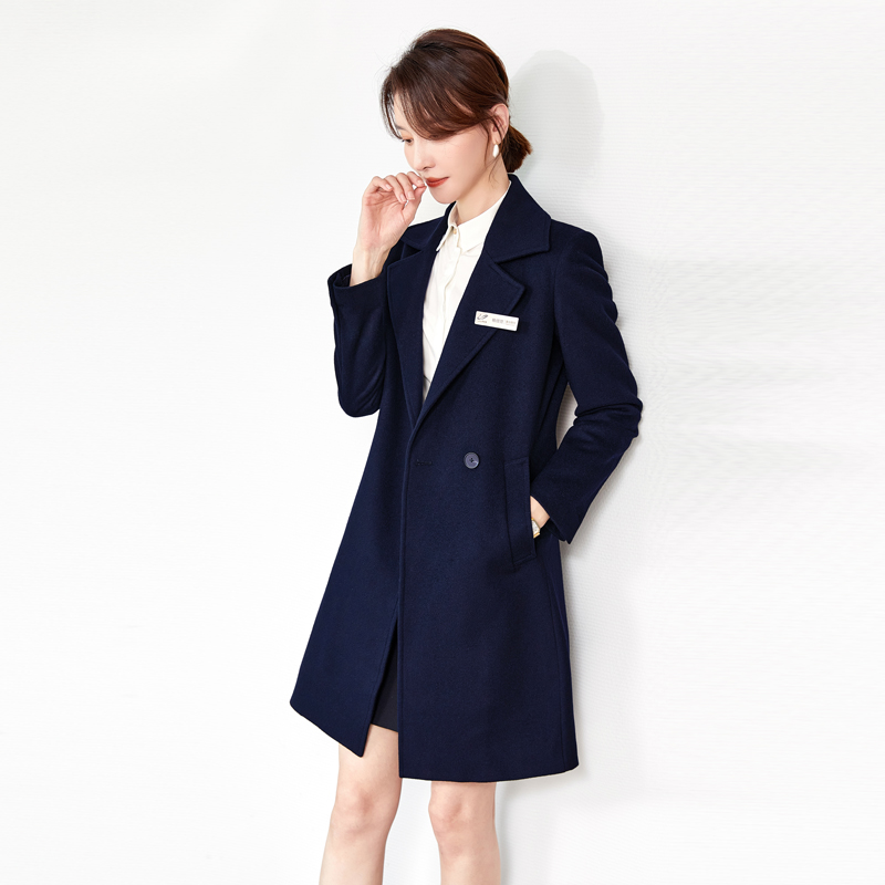 职业西装领工作服大衣毛呢