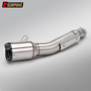 春风800NK不锈钢一体中尾段消声器 摩托车机车排气管 接原厂排气