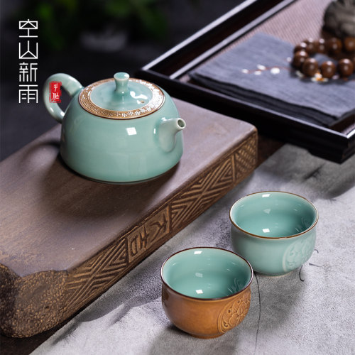 空山新雨宋韵手工一壶两杯