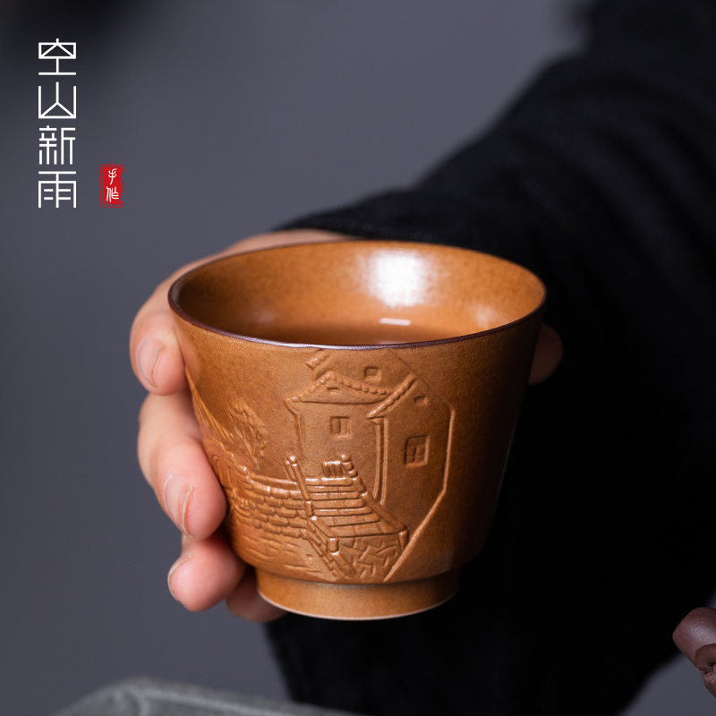空山新雨龙泉窑柴烧主人杯