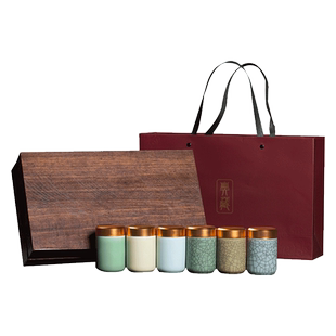 陶瓷茶叶罐包装礼盒空盒罐小罐碎银子正山小种红绿白茶通用可定制