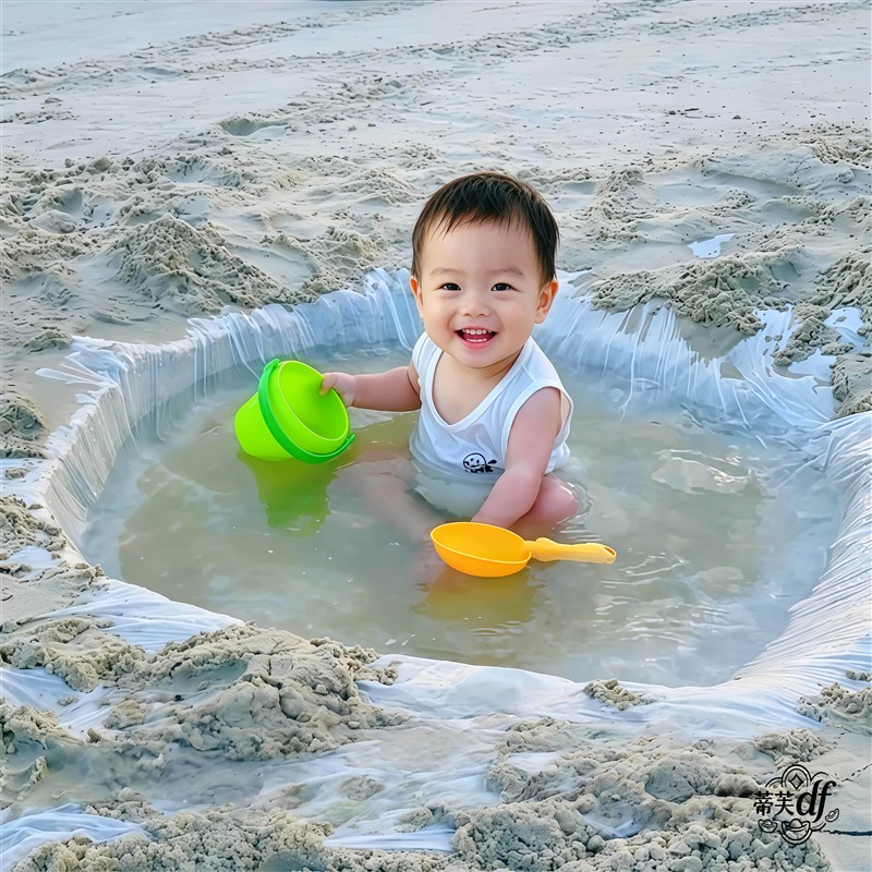 沙滩玩水神器一次性沙滩垫海边玩沙隔脏膜户外地垫可携式露营装