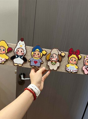 拼豆成品展示板毛毡板DIY装饰摆件免打孔门牌挂件