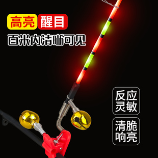 电子夜光鱼讯报警器路亚岸上浮漂路滑筏竿上漂免调漂咬钩变色醒目