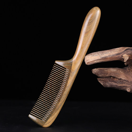 天然短发家用正品按摩绿檀木梳子