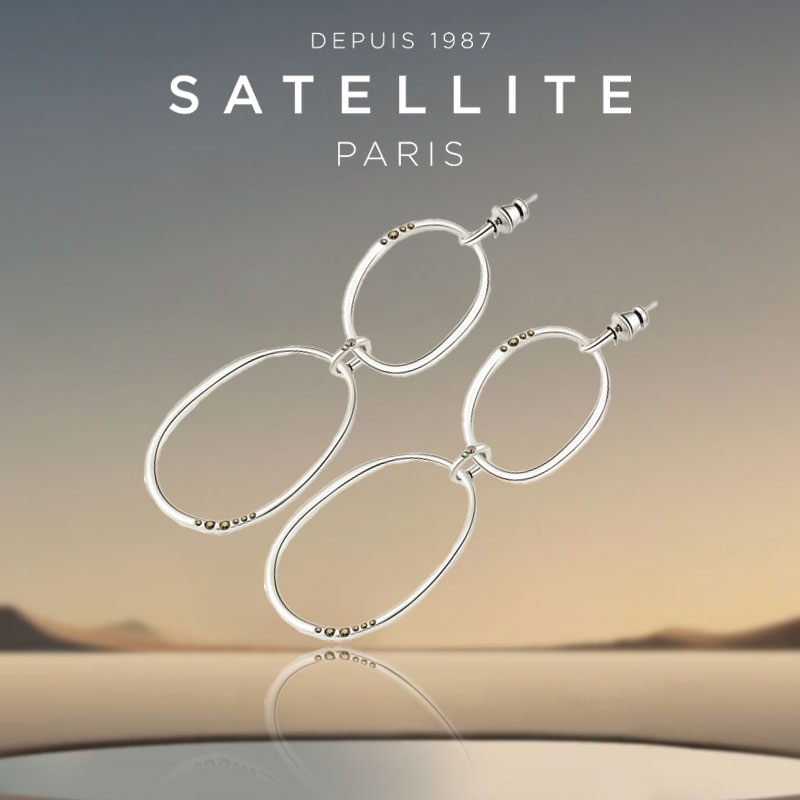 satellitealek耳钉高级镀金女