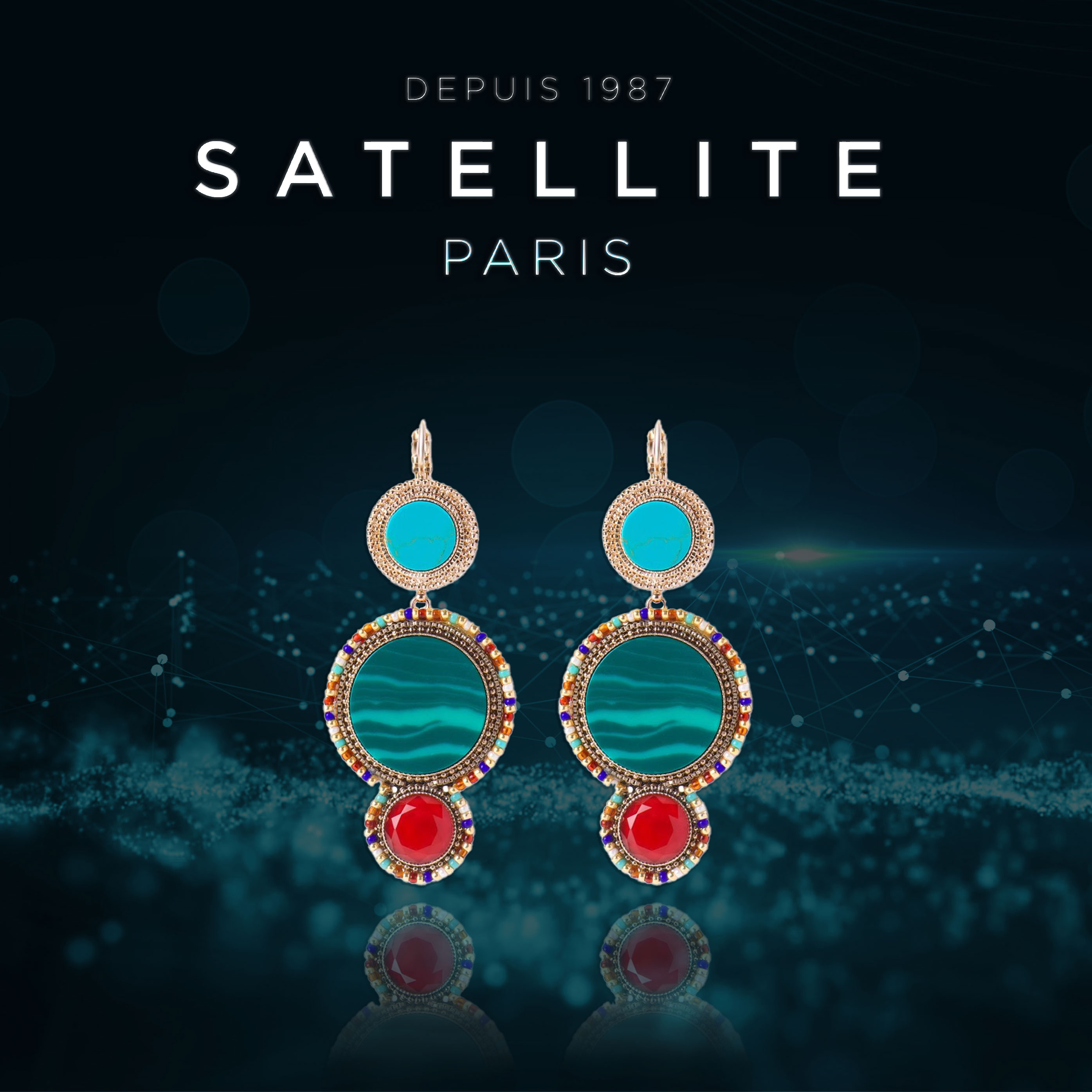 satellite小众设计轻奢时尚耳环