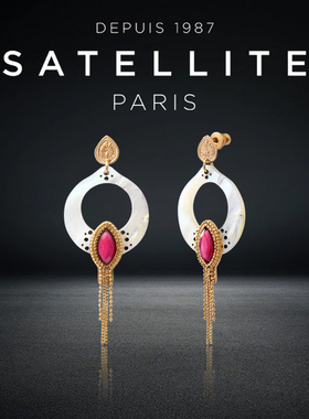 SATELLITE ORO系列耳饰女高级感设计耳针珍珠母贝配饰时尚优雅款