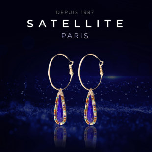 SATELLITE 轻奢小众耳坠礼物 CLAUDIA系列耳针女高级感青金石法式