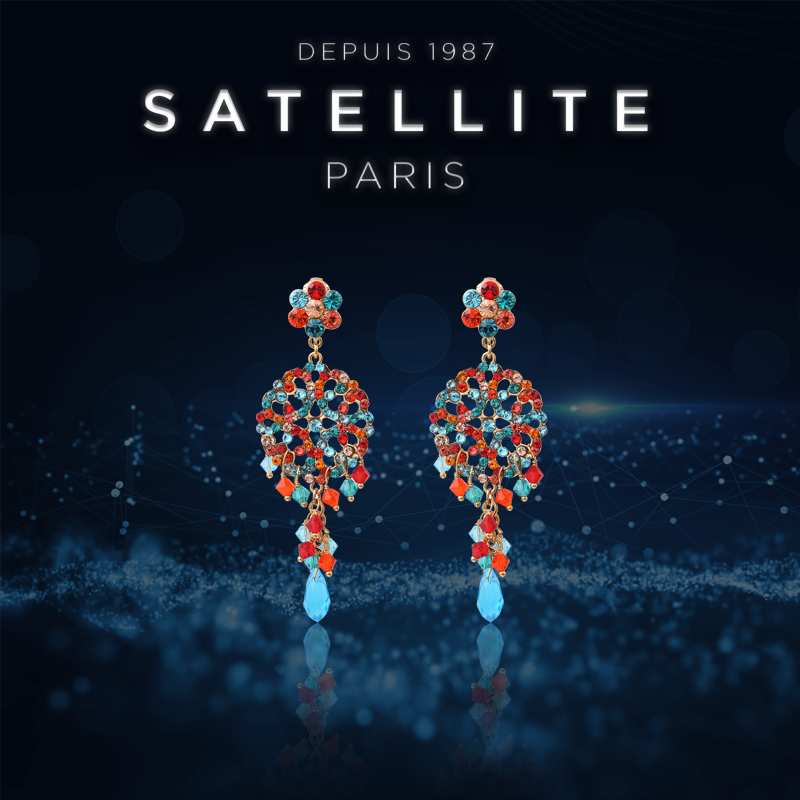 SATELLITE KIA系列耳钉威望水晶高级感设计耳坠小众轻奢时尚配饰