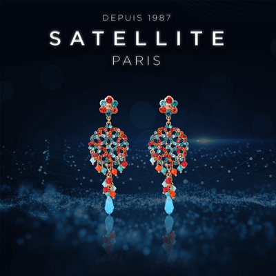 SATELLITE KIA系列耳钉威望水晶高级感设计耳坠小众轻奢时尚配饰