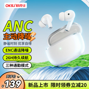 入耳式ANC双重主动降噪蓝牙耳机真无线重低音适用苹果/华为/小米