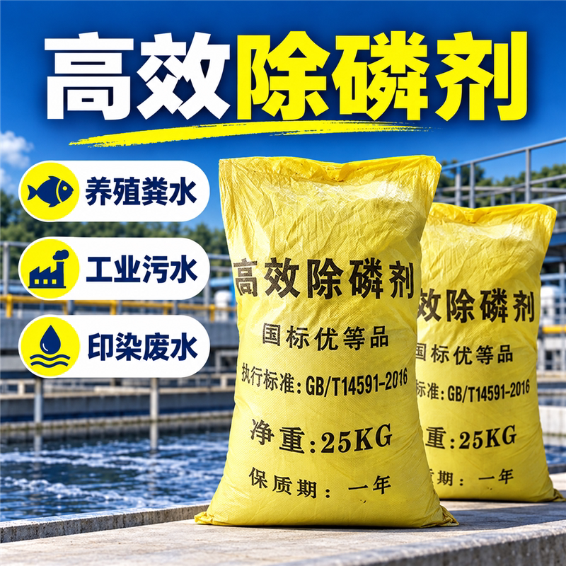 高效除磷剂25kg污水降总磷印染养殖河道处理药剂絮凝剂聚合硫酸铁
