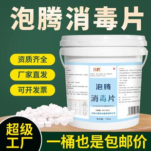六鹤84消毒泡腾片大桶5KG医院学校泳池氯片食品厂含氯消毒片厂家