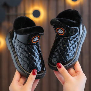 2022新款儿童雪地靴冬季加厚女童短靴大童加绒棉鞋防水保暖男靴子