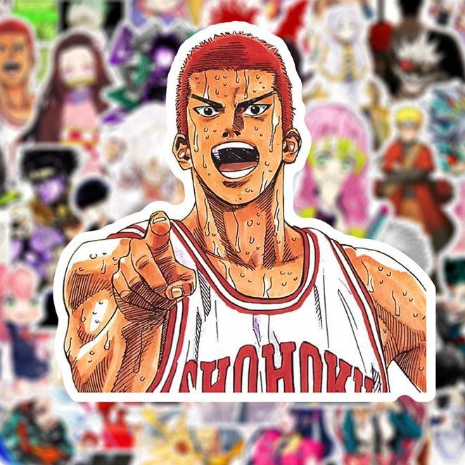 50张动漫合集涂鸦贴纸卡通经典动漫人物周边装饰手账笔记本贴画