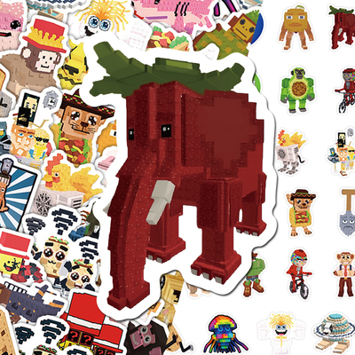 144张游戏偷走脑红steala Brainrot贴纸卡通创意周边diy桌面手机