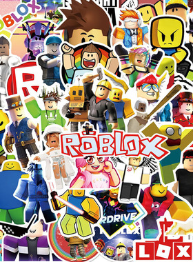 100张罗布乐思游戏ROBLOX贴纸个性积木人装饰手机壳手账防水贴画