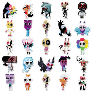 50张丹迪的世界贴画卡通游戏防水创意周边手机咕卡DIY文具贴贴纸