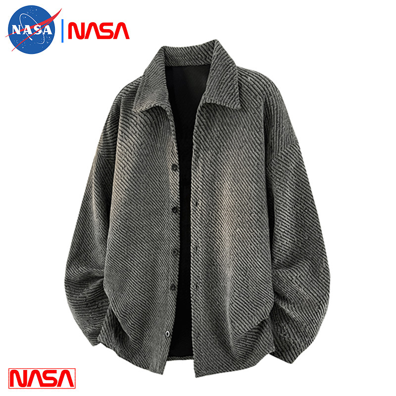 美式休闲开衫夹克秋冬季男新款水洗做旧复古翻领宽松大码加绒衬衫,男装,牛仔外套,淘宝优惠券,粉丝福利购,淘宝优惠卷