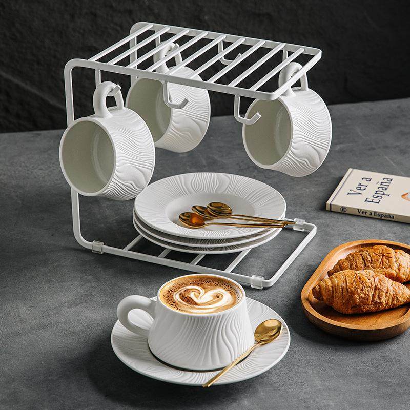 泊宫咖啡杯子杯碟套装高档精致轻奢陶瓷杯牛奶杯下午茶杯架收纳,餐饮具,咖啡杯,淘宝优惠券,粉丝福利购,淘宝优惠卷