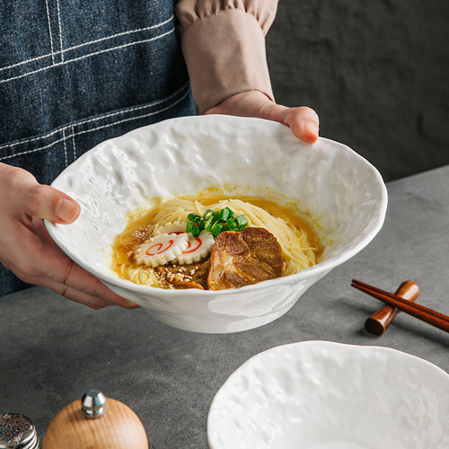 岩石纹汤碗家用斗笠沙拉碗