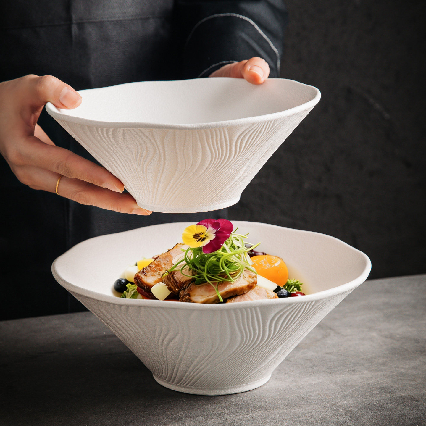 拉面碗斗笠碗高级感沙拉水果碗家用螺蛳粉碗汤碗2025新款面馆专用,餐饮具,泡面碗,淘宝优惠券,粉丝福利购,淘宝优惠卷