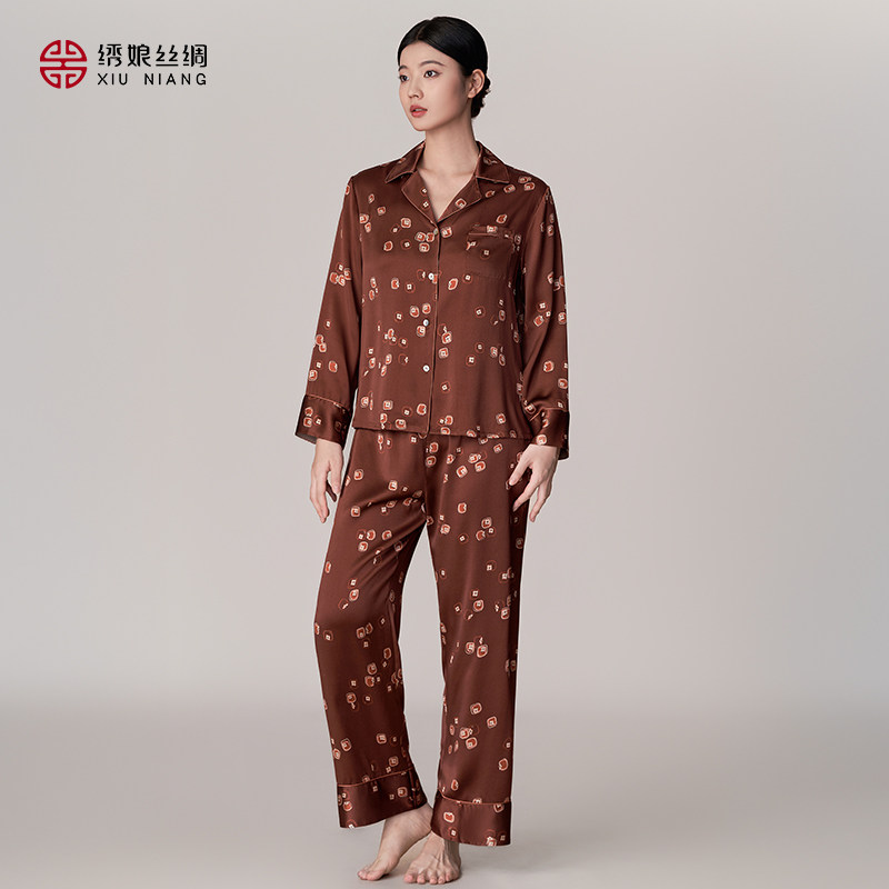 绣娘丝绸女款100%桑蚕丝睡衣
