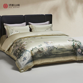 绣娘丝绸秋冬新款 真丝四件套100%桑蚕丝面料被套床单床品套件国风