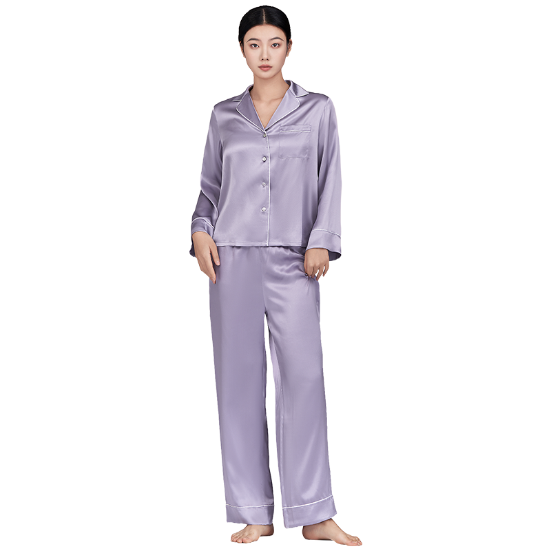 绣娘丝绸女士夏季新款真丝家居服情侣100%桑蚕丝可外穿礼盒装睡衣