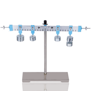 杠杆尺及支架套装带刻度标尺力的平衡条件铝合金杠杆和不锈钢支架金属钩码小学科学教具初中物理力学实验器材