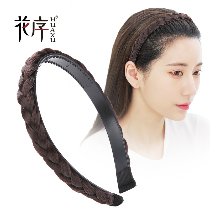 韩国头饰麻花辫子假发发箍刘海简约洗脸头箍带齿防滑发卡子压发捆