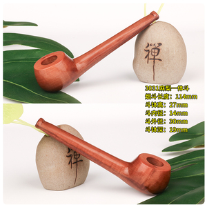 麻梨疙瘩一体烟斗实木便携烟袋锅
