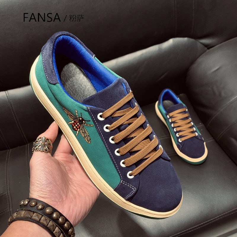 高端潮牌小蜜蜂韩版百搭休闲潮鞋