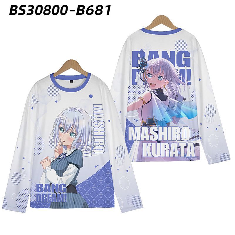 BanG Dream Morfonica 蝶团周边长袖T恤动漫二次元痛衣居家打底