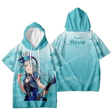 BanG Dream Roselia周边连帽短袖T恤男女二次元cos夏季动漫痛衣