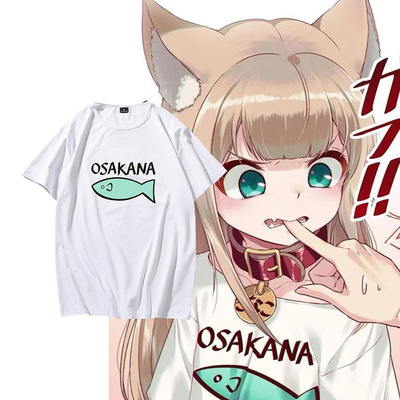 日漫40原老师猫娘cosT恤漫画黄男女同款短袖二次元动漫痛衣